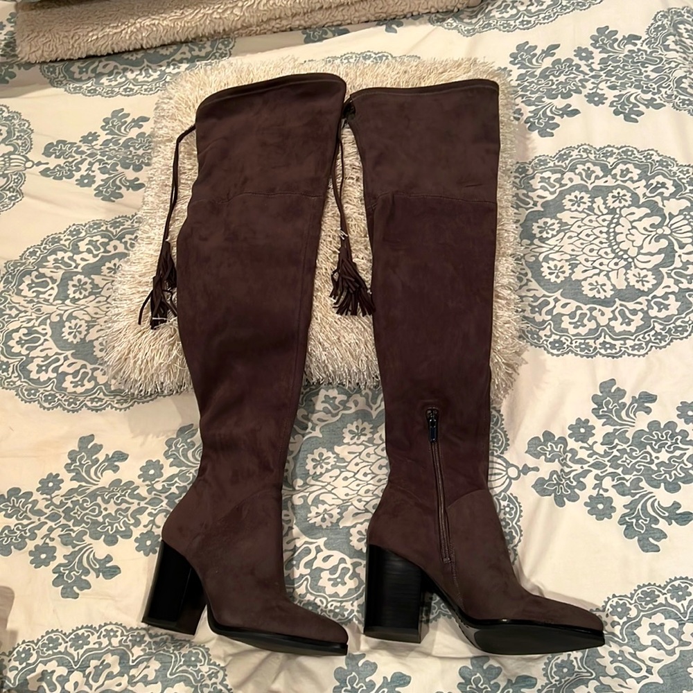 Marc Fisher brown suede over the knee boots